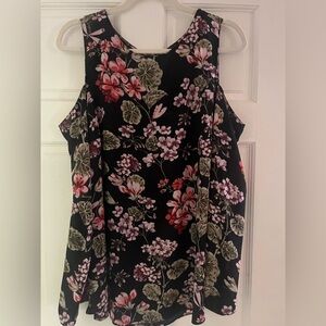 Ann Taylor, Women’s, Size L, Floral Cold Shoulder Blouse